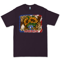 Plum Patriotic Sunflower God Bless America Premium Tee - Jasminsmagicworld