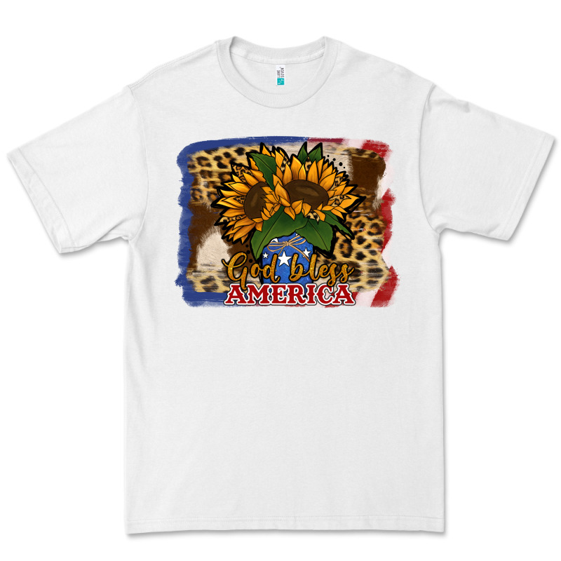 Patriotic Sunflower God Bless America Premium Tee by Jasminsmagicworld | Teevron