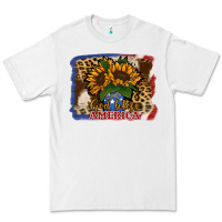 White Patriotic Sunflower God Bless America Premium Tee - Jasminsmagicworld