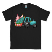 Black Christmas tree tractor Classic Tee - CowGirlArtShop