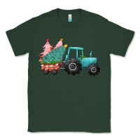 Sports Green Christmas tree tractor Classic Tee - CowGirlArtShop