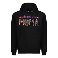 Black American mama Premium Hoodie - CowhideDigitalArt