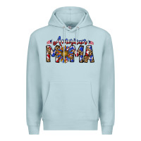 Blue Mist American mama Premium Hoodie - CowhideDigitalArt