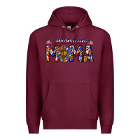 Burgundy American mama Premium Hoodie - CowhideDigitalArt