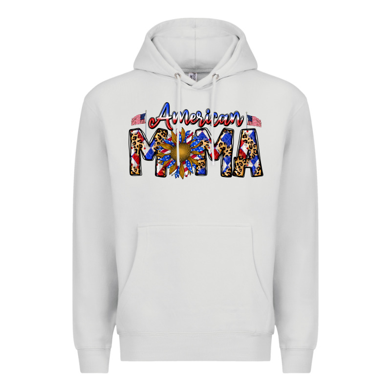 American Mama Premium Hoodie by CowhideDigitalArt | Teevron