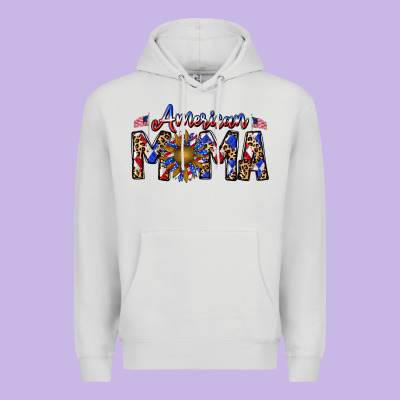 American Mama Premium Hoodie Designed By Cowhidedigitalart