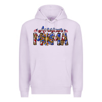 Lilac American mama Premium Hoodie - CowhideDigitalArt