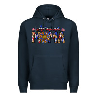 Navy American mama Premium Hoodie - CowhideDigitalArt