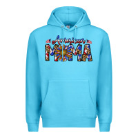 Ocean Blue American mama Premium Hoodie - CowhideDigitalArt