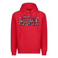 Red American mama Premium Hoodie - CowhideDigitalArt