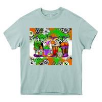 Arona Halloween Coffee Cups Heavy Core Tee - texasbilliewilder