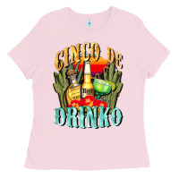 Bubblegum Pink cinco de drinko cinco de mayo Ladies Tee - CowGirlArtShop