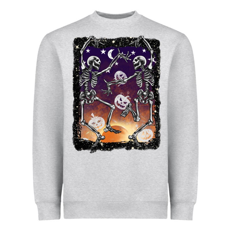 Halloween Dancing Skeletons Stars Heavyweight Sweatshirt by BarkalooDesign | Teevron