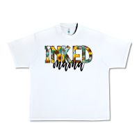 White Inked Mama Urban Heavy Tee - CowCowDesign