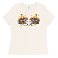 Skeleton Hands Mardi Gras Ladies Tee | Teevron