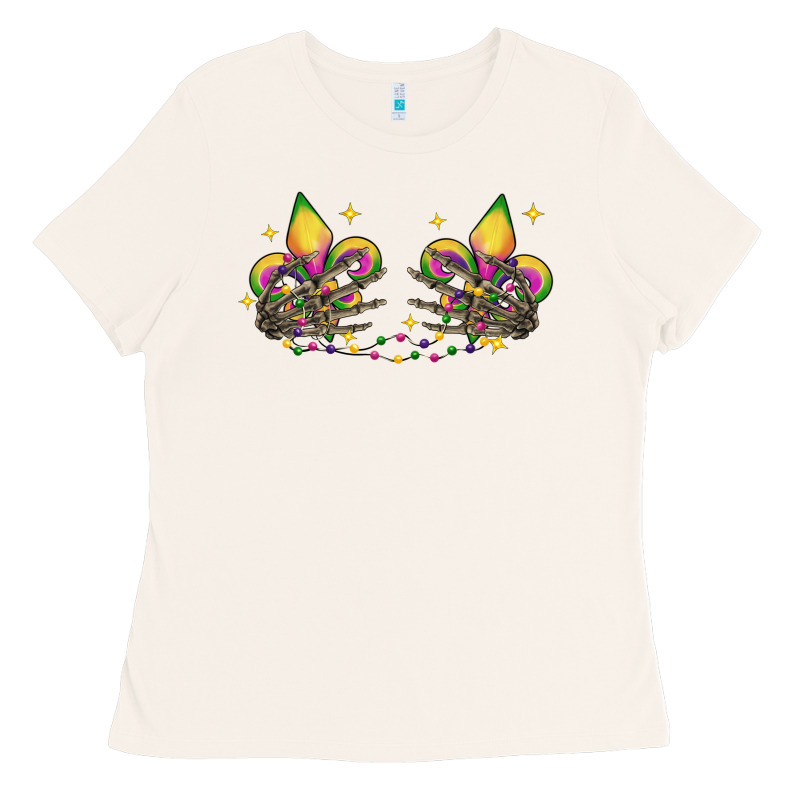 Skeleton Hands Mardi Gras Ladies Tee by CowGirlArtShop | Teevron