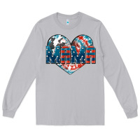 Moon Dust American Mama heart Long Sleeve Tee - FaDigitalArtStudio