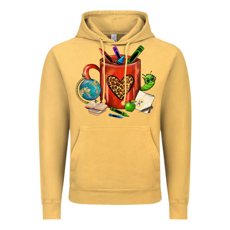 Teacher Crayons Coffee Mug Vintage Hoodie by FaDigitalArtStudio | Teevron
