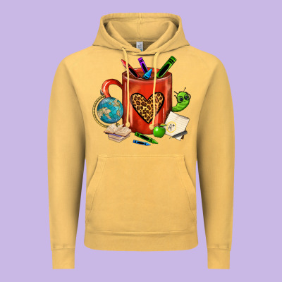 Teacher Crayons Coffee Mug Vintage Hoodie Designed By Fadigitalartstudio