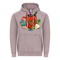 Vintage Zinc teacher crayons coffee mug Vintage Hoodie - FaDigitalArtStudio