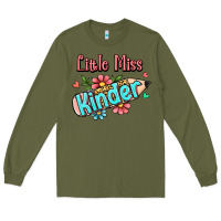 Army Green little miss kindergarten Long Sleeve Tee - RanaPortraitStore