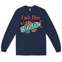Navy little miss kindergarten Long Sleeve Tee - RanaPortraitStore