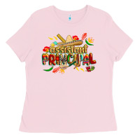 Bubblegum Pink cinco de mayo assistant principal Ladies Tee - CowGirlArtShop