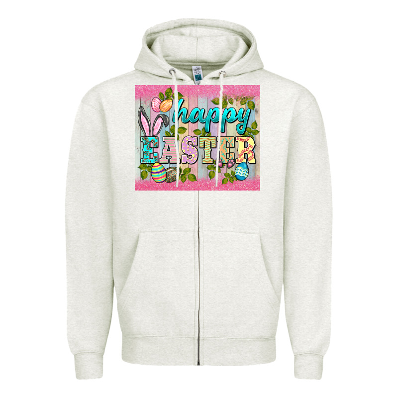 Happy Easter Mousepad Zipper Hoodie by BarkalooDesign | Teevron