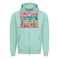 Seafoam happy easter mousepad Zipper Hoodie - BarkalooDesign