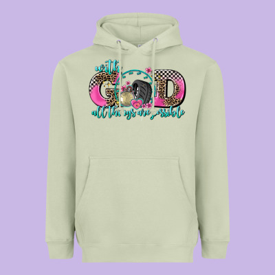 With God All Things Are Possible Race Heavyweight Hoodie Designed By Adodesignshop