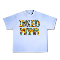 Grape Ice Inked Mama Flowers Urban Heavy Tee - CowCowDesign