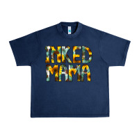 Navy Inked Mama Flowers Urban Heavy Tee - CowCowDesign