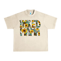 Sandshell Inked Mama Flowers Urban Heavy Tee - CowCowDesign