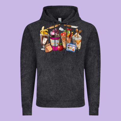 Lunch Lady Coffee Cups Vintage Hoodie Designed By Fadigitalartstudio