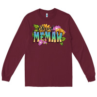 Burgundy Blessed memaw Mother's Day Long Sleeve Tee - FaDigitalArtStudio