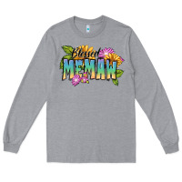 Heather Grey Blessed memaw Mother's Day Long Sleeve Tee - FaDigitalArtStudio