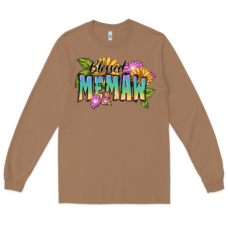 Blessed Memaw Mother's Day Long Sleeve Tee by FaDigitalArtStudio | Teevron
