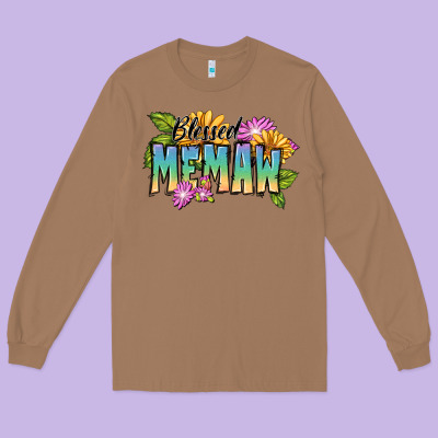 Blessed Memaw Mother's Day Long Sleeve Tee Designed By Fadigitalartstudio
