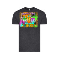 Vintage Black Loaded Tea Junkie Vintage Tee - Jasminsmagicworld