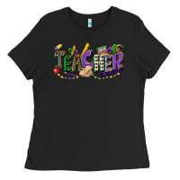 Black teacher mardi gras Ladies Tee - CowGirlArtShop