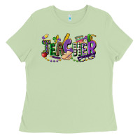 Matcha teacher mardi gras Ladies Tee - CowGirlArtShop