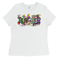 White teacher mardi gras Ladies Tee - CowGirlArtShop