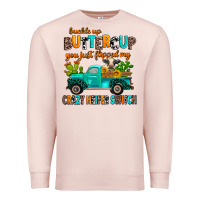 Pale Pink buckle up buttercup you just flipped my crazy heif Premium Sweatshirt - AdoDesignShop