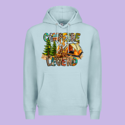 Campfire Legend Premium Hoodie Designed By Cowhidedigitalart