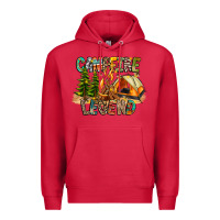 Cardinal Campfire Legend Premium Hoodie - CowhideDigitalArt