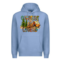 Colony Blue Campfire Legend Premium Hoodie - CowhideDigitalArt