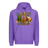 Purple Campfire Legend Premium Hoodie - CowhideDigitalArt