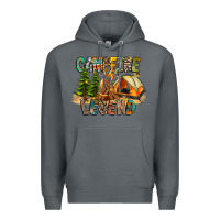 Rock Campfire Legend Premium Hoodie - CowhideDigitalArt