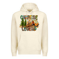 Sandshell Campfire Legend Premium Hoodie - CowhideDigitalArt