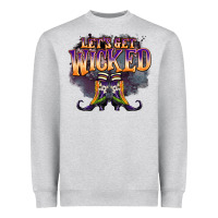 Heather Grey lets get wıcked Heavyweight Sweatshirt - BarkalooDesign